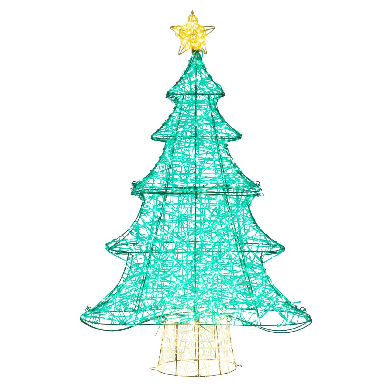 Costway 4FT Pre-lit Artificial Christmas Tree Xmas Tree Decor with 520 LED Lights